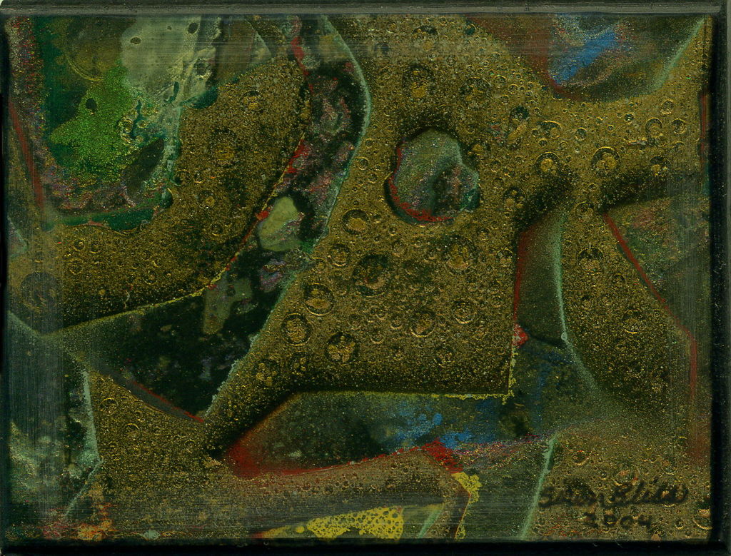 Acrylic and Lacquer on Wood Panel, 3.125in x 2.375in - 2004 